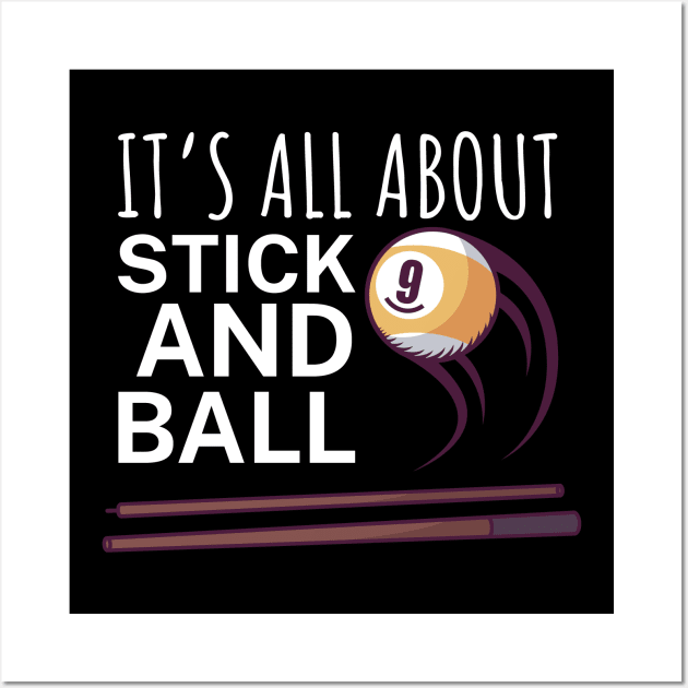 Its all about stick and ball Wall Art by maxcode